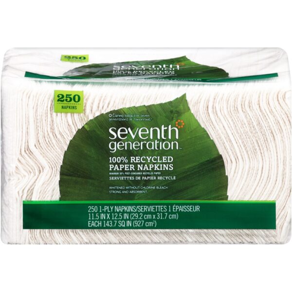 250/ PACK Seventh Generation 100% Recycled Paper Napkins