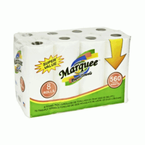 MARQUEE 2 PLY PAPER TOWEL- 70 SHEETS/ ROLL- 8 ROLLS PER CASE