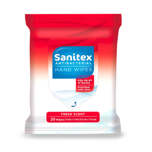 SANITEX ANTIBACTERIAL CLEANING WIPES FRESH SCENT