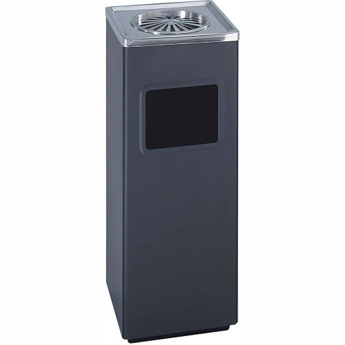 Safco® Square Ash And Trash Receptacle - 9696BL