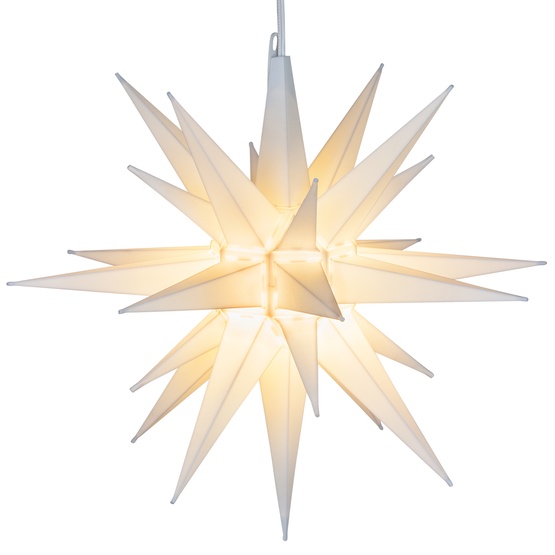 White LED Moravian Star - 14"